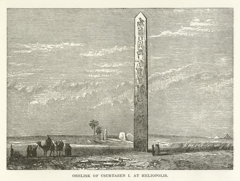 Obelisk Usurtasen I v Heliopolis od American School