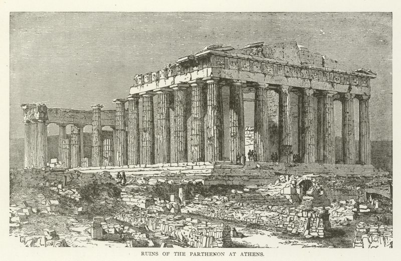Ruiny Parthenonu v Aténách od American School
