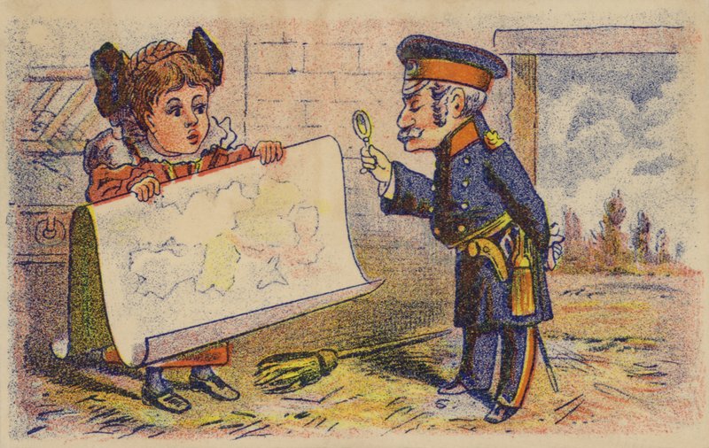 Voják čte mapu od American School