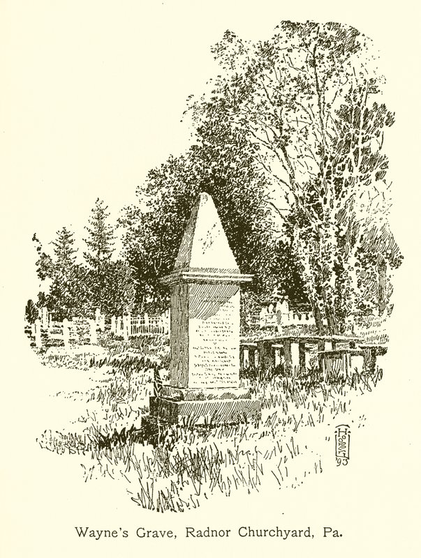 Waynes Grave, Radnor Churchyard, Pa od American School
