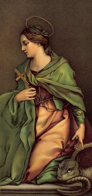 Svatá Margherita (chromolit) od Andrea del Sarto