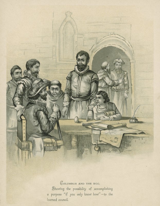 Kolumbus a vejce (chromolitho) od Andrew Melrose