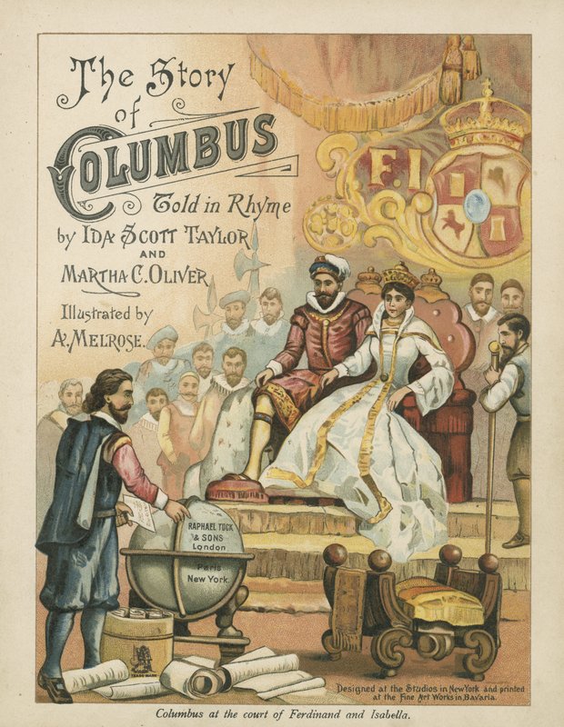 Kolumbus na dvoře Ferdinanda a Isabelly (chromolitho) od Andrew Melrose