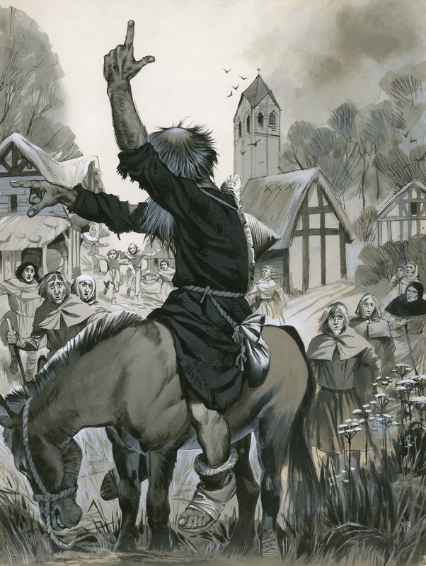 Poustevník Petr (kvaš na papíře) od Angus McBride