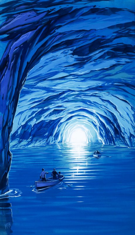 Modrá jeskyně na Capri od Angus McBride