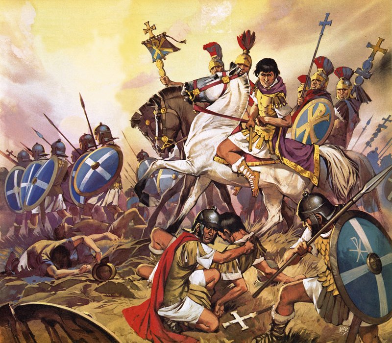 Císař Konstantin v bitvě od Angus McBride