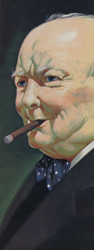 Winston Churchill (barevná litografie) od Angus McBride