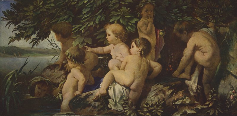 Koupání dětí (olejomalba) od Anselm Feuerbach