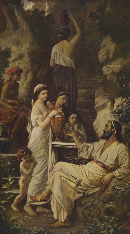 Hafiz u fontány (olejomalba) od Anselm Feuerbach