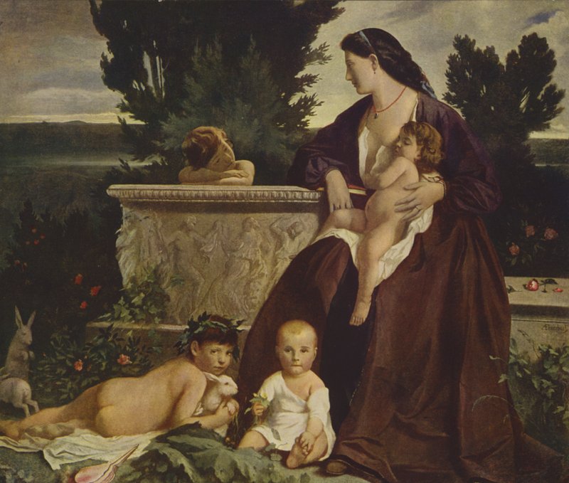 Štěstí matky (olejomalba) od Anselm Feuerbach