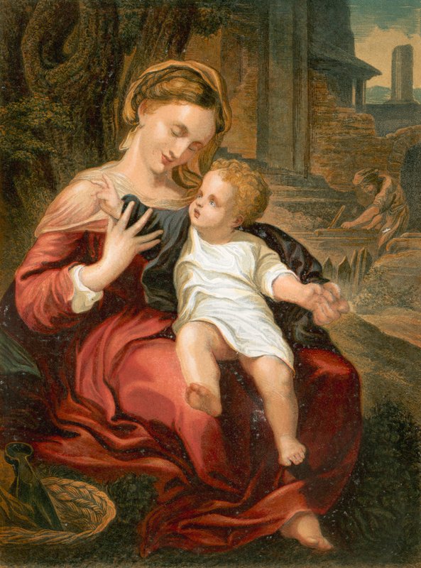 Svatá rodina od Antonio da Correggio