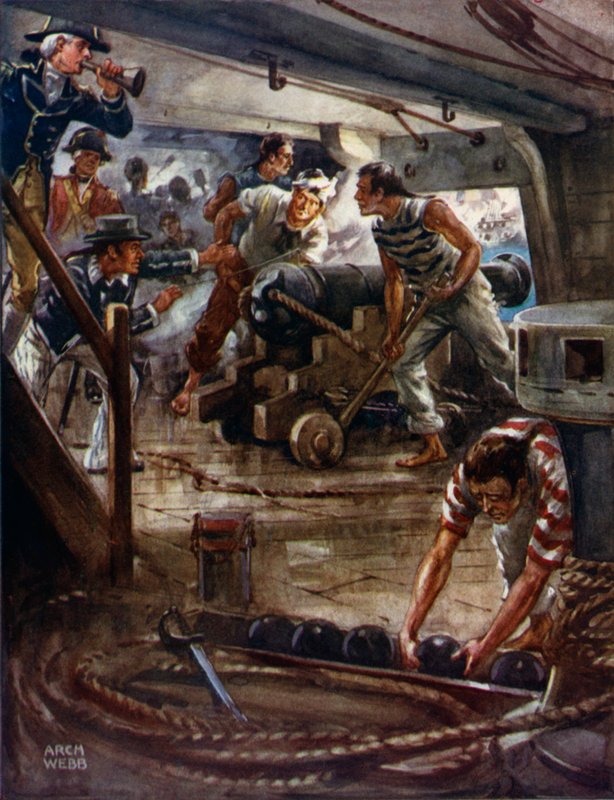 Bitva o Kodaň od Archibald Bertram (after) Webb