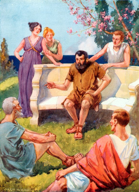 Ezop vypráví své příběhy od Archibald Webb