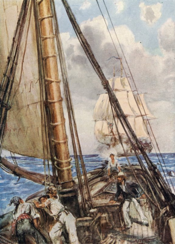 Zajetí otrokáře La Jeune Estelle britskou fregatou od Arthur David McCormick