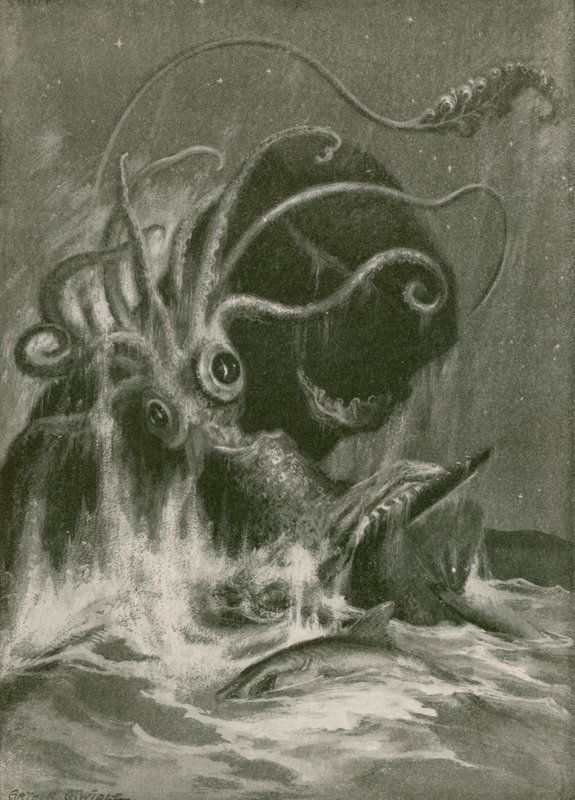 Kraken versus vorvaň od Arthur Twidle