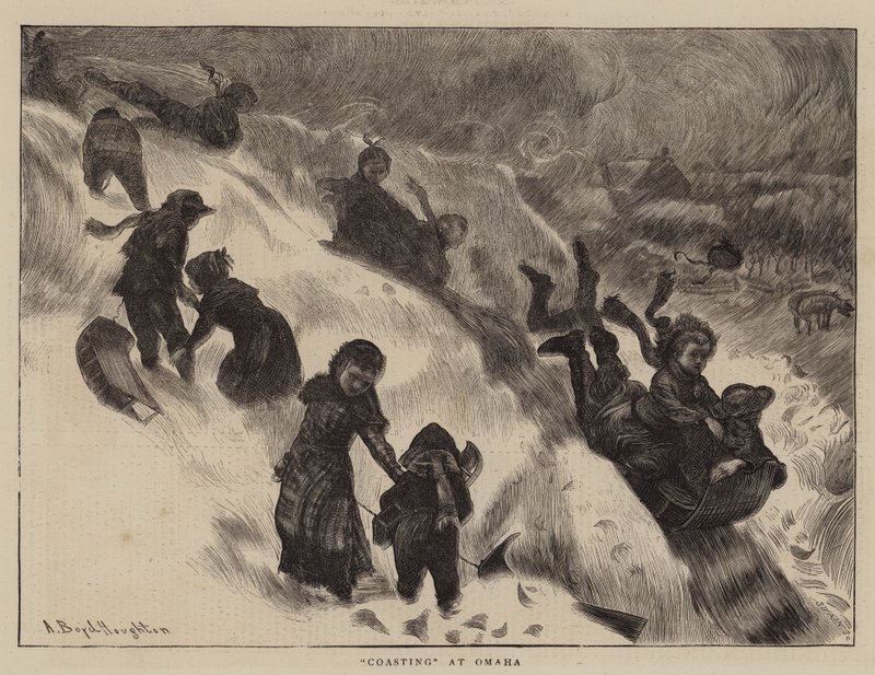 Coasting v Omaze od Arthur Boyd Houghton