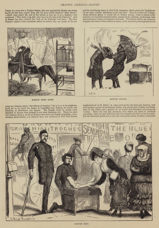 Grafická Amerika, Boston od Arthur Boyd Houghton
