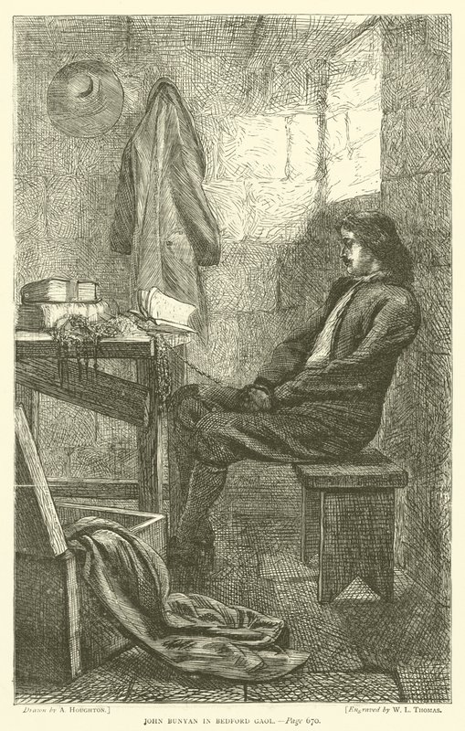 John Bunyan v Bedford Gaol od Arthur Boyd Houghton