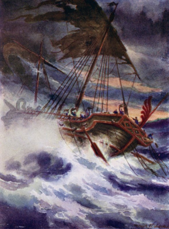 Paul, vrak lodi (barva litho) od Arthur Twidle