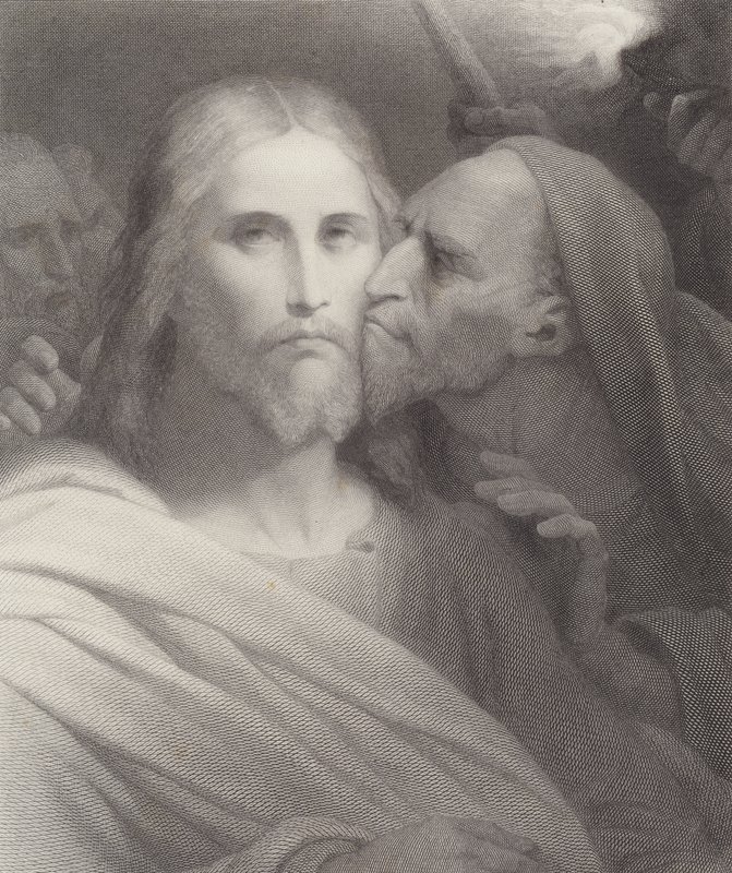 Jidášův polibek od Ary Scheffer
