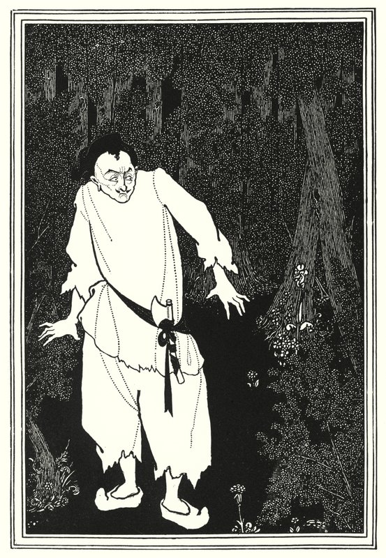 Ali Baba v lese od Aubrey Beardsley