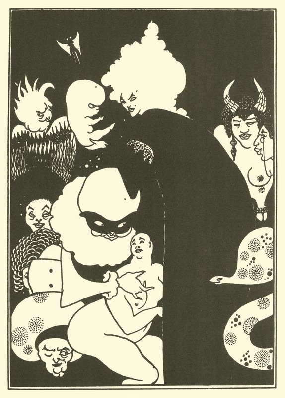 Lucianova podivná stvoření (litografie) od Aubrey (after) Beardsley