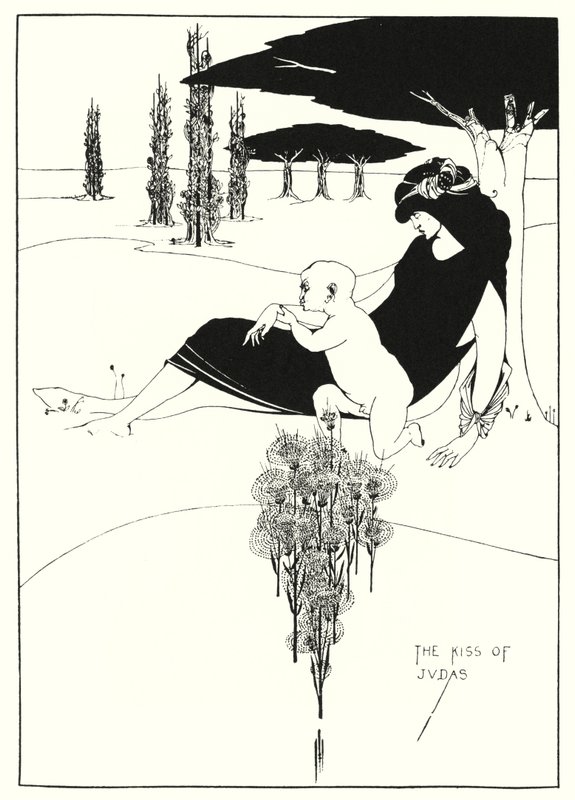Jidášův polibek (rytina) od Aubrey (after) Beardsley