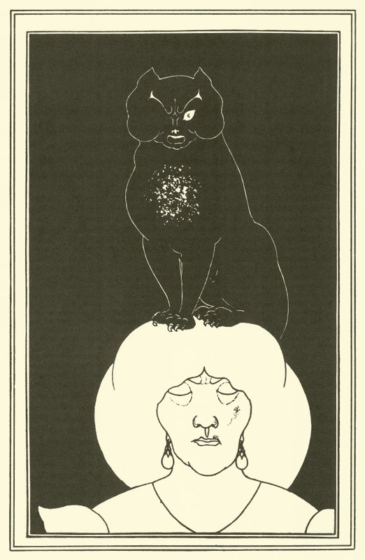 Černá kočka od Aubrey Beardsley