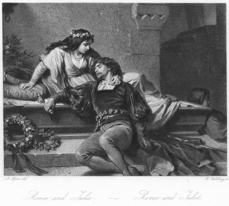 Scéna z Romea a Julie od August Spiess