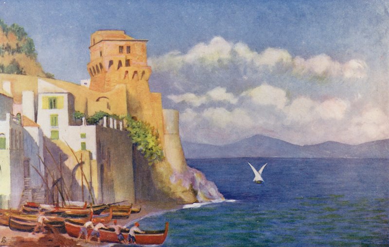 Cetara (barevná litografie) od Augustine Fitzgerald