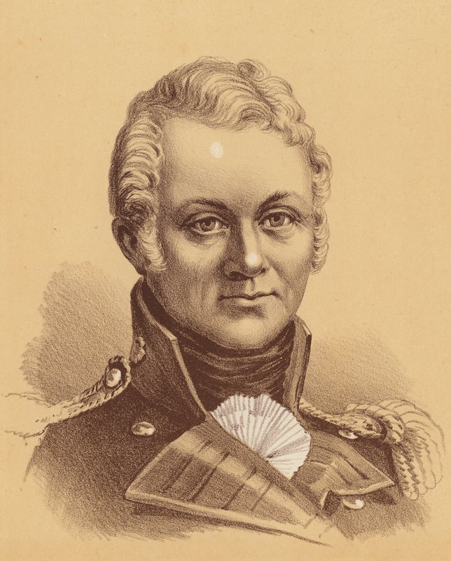 Podplukovník George Johnstone (barevná litografie) od Australian School