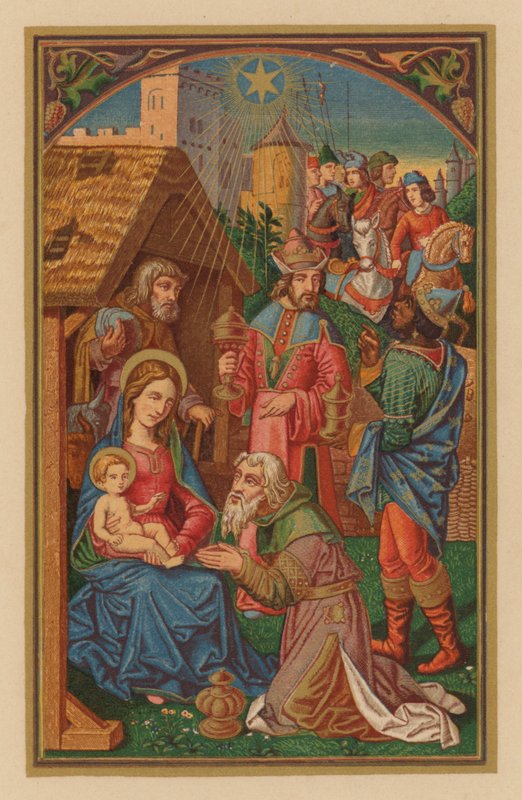 Klanění tří králů (chromolit) od Austrian School