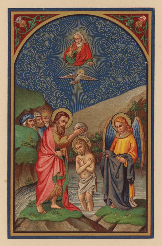 Křest D N J Chr (chromolit) od Austrian School