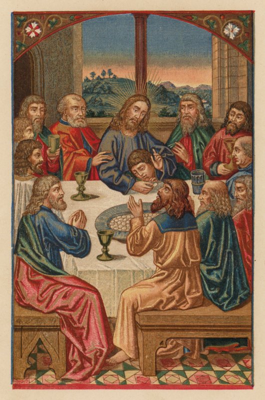 Večeře Páně (chromolit) od Austrian School