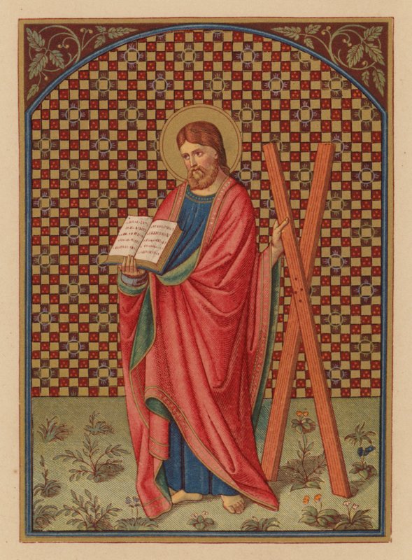 S Andreas, apoštol (chromolitho) od Austrian School