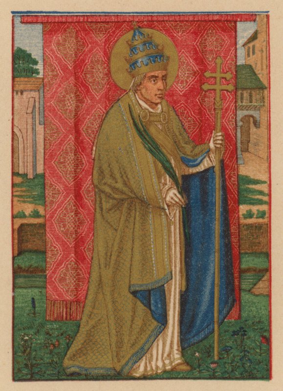 S Clemens Papa (chromolitho) od Austrian School