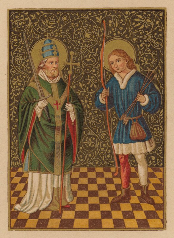 S Fabian a Sebastian (chromolit) od Austrian School