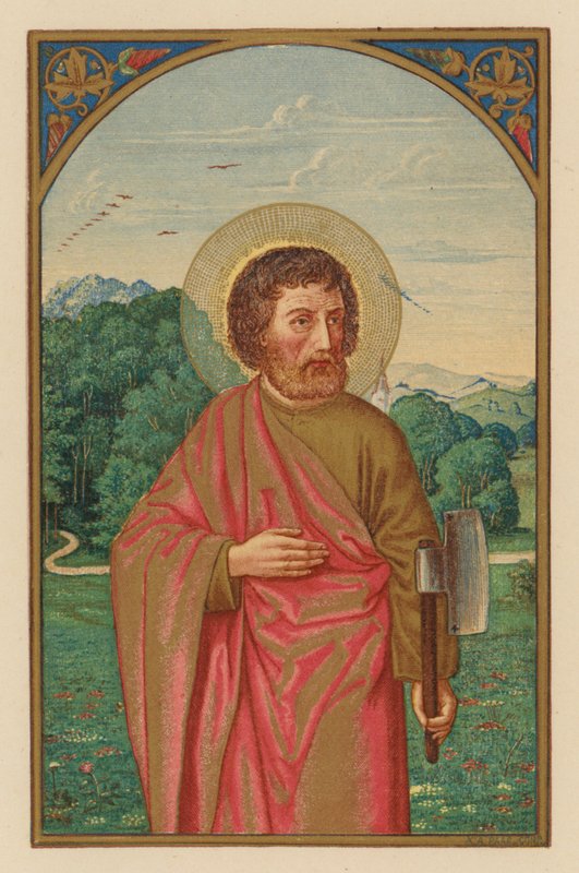 S Mathias, apoštol (chromolitho) od Austrian School