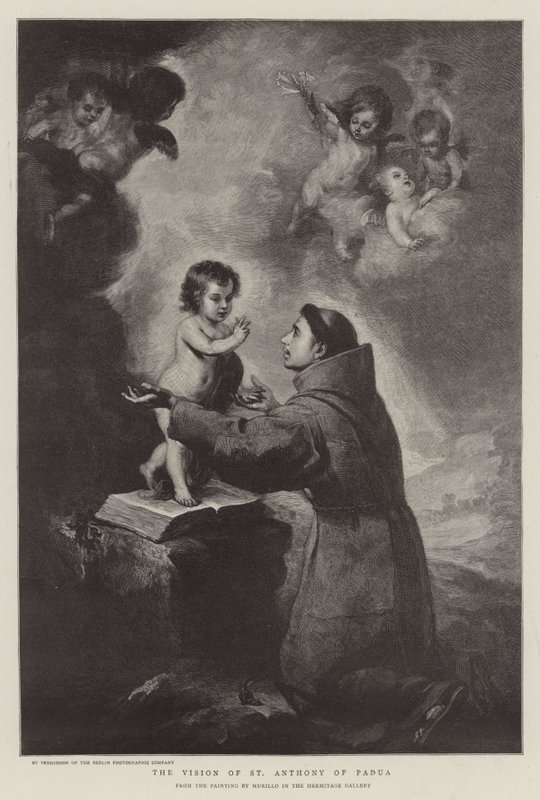 Vidění svatého Antonína Paduánského od Bartolomé Esteban Murillo
