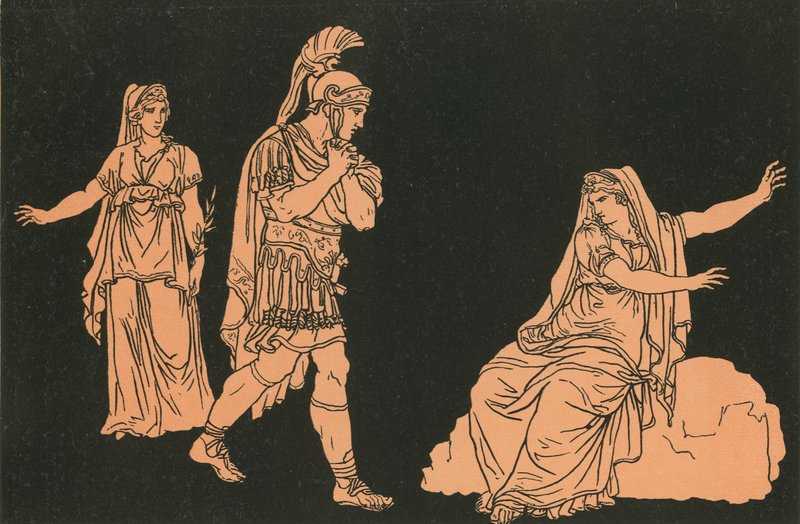 Aeneas a stín Dido od Bartolomeo Pinelli