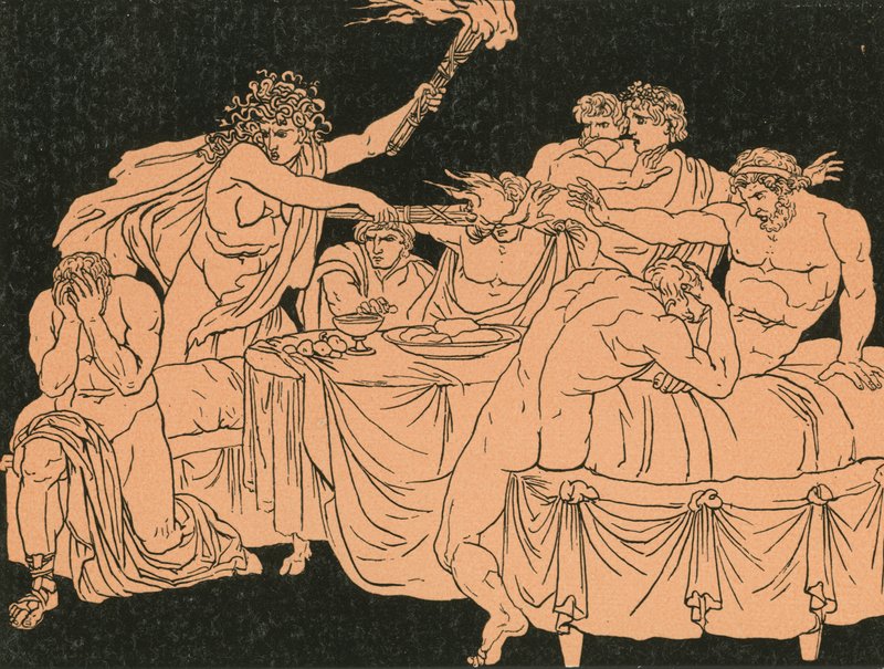 Zuřivost na hostině od Bartolomeo Pinelli