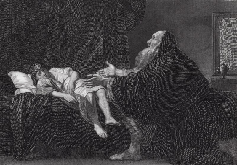 Eliáš vychovává syna vdovy od Benjamin (after) West