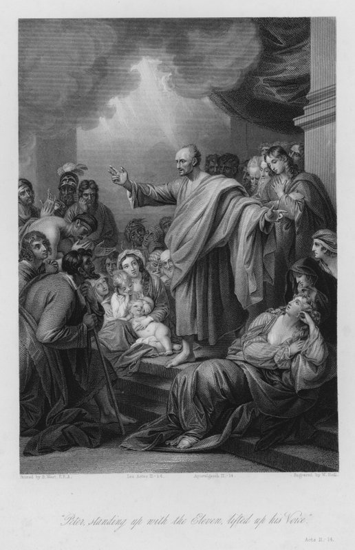 Petrovo kázání v Jeruzalémě, Skutky II od Benjamin (after) West