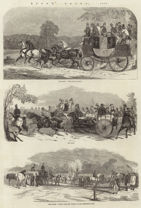 Dostihy v Epsomu, 1857 od Benjamin Herring