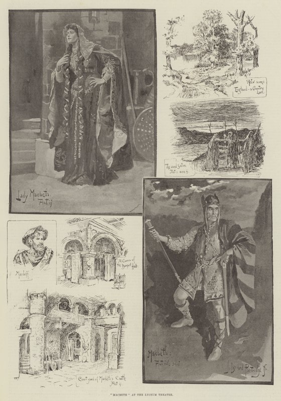Macbeth v divadle Lyceum od Bernard Partridge