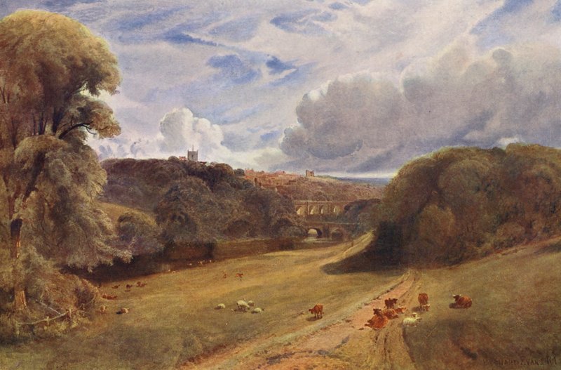 Knaresborough (barevná litografie) od Bernard Walter Evans