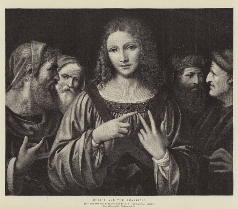 Kristus a farizeové od Bernardino Luini