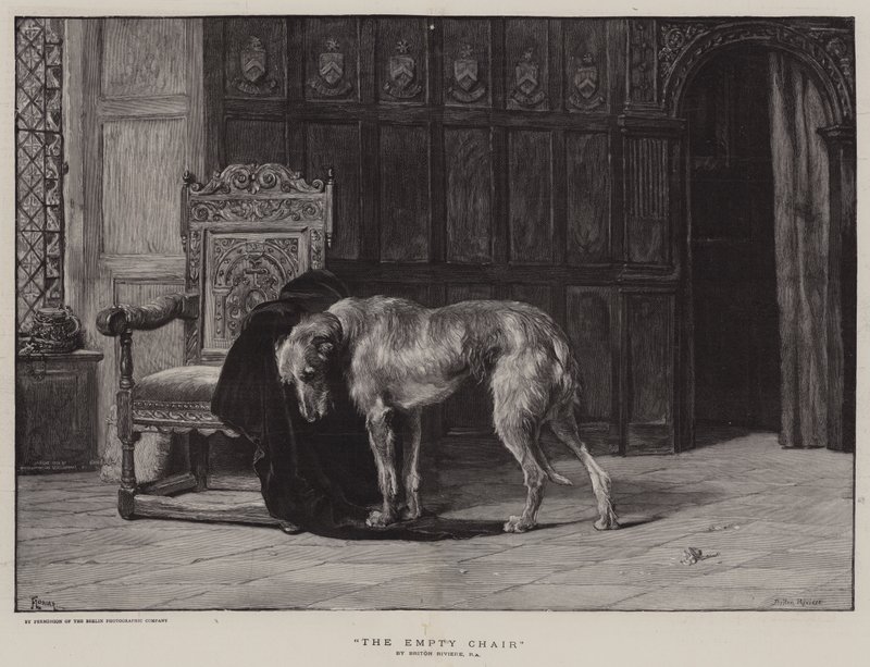 Prázdná židle od Briton Riviere
