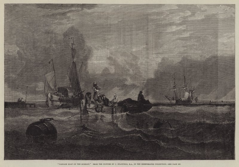 Příjezdová loď na Scheldt od C. Stanfield