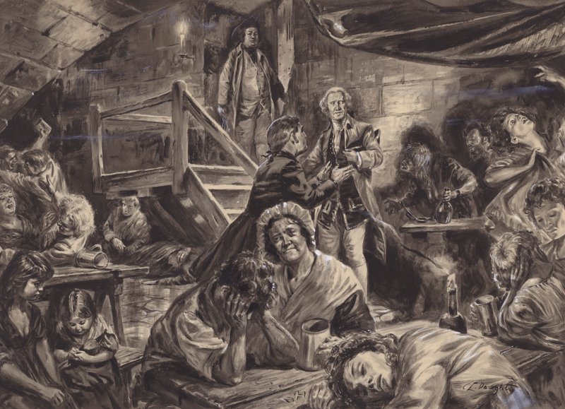 Anglická vězeňská scéna od C.L. Doughty